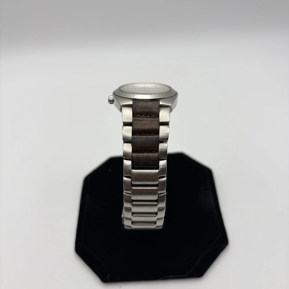 Women's Fossil Watch Stainless Steel Watch Silver Brown Two Tone Date Quartz